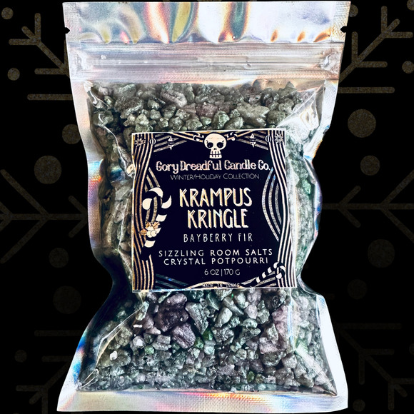Krampus Kringle Sizzling Room Salt Crystal Potpourri: Bayberry Fir Wreath Scent - Picture 6 of 9